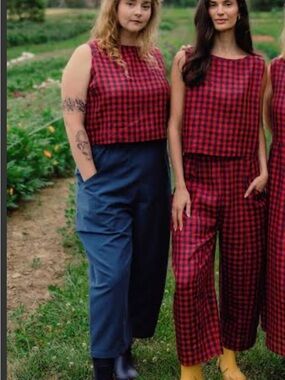 Tradlands Porch Pants Blue Barrel leg